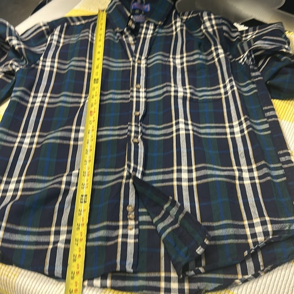 Pendleton Sir Men’s Medium Wool Button Down Long Sleeves Tartan Plaid Green - Picture 8 of 10
